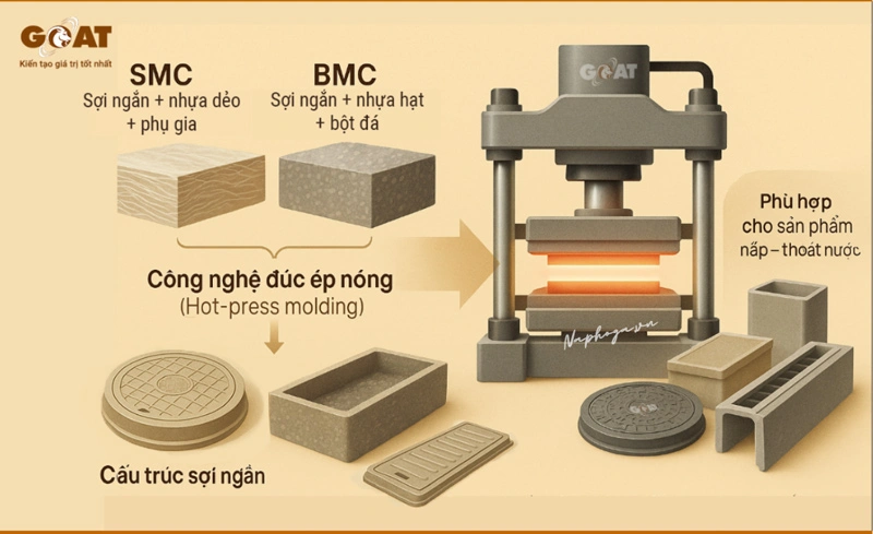 SMC và BMC cũng là một loại vật liệu FRP