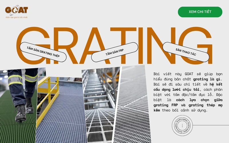 Grating dạng lưới hở lắp ứng dụng thực tế