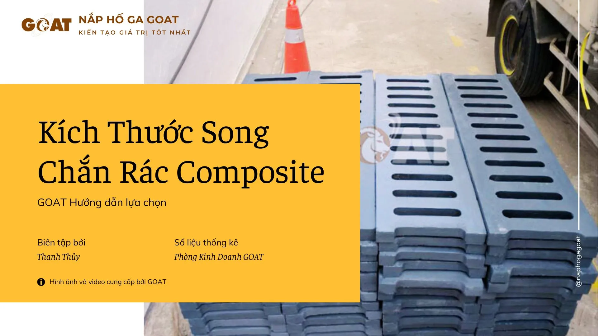 GOAT hướng dẫn chọn kích thước song chắn rác composite 