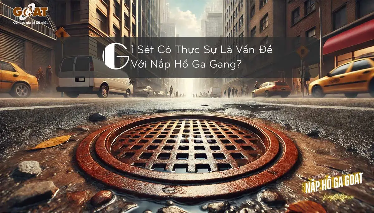 Nắp hố ga gang bị gỉ vì sao