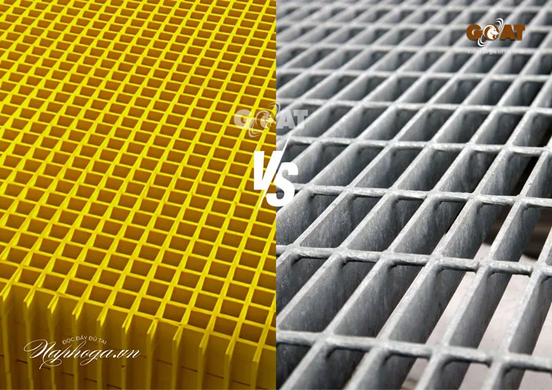 So sánh trực quan grating thép mạ kẽm và grating FRP: bề mặt lưới, kết cấu, môi trường sử dụng