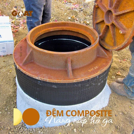 Vòng đệm composite nâng nắp hố ga chuyên dụng
