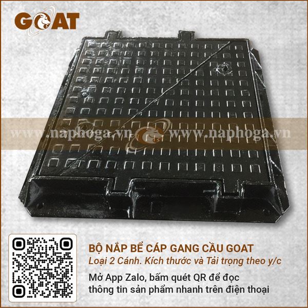 NẮP BỂ CÁP BẰNG GANG | 2 Cánh - 4 Cánh - 6 Cánh