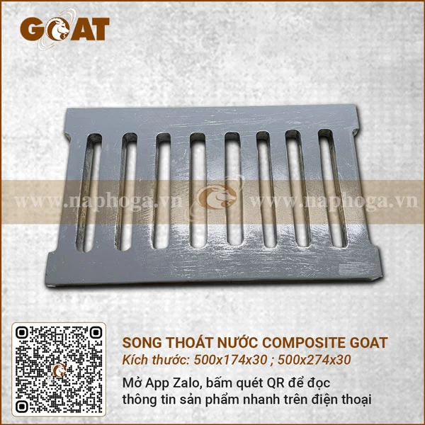 Quét QR để xem chi tiết sản phẩm song thoát nước composite GOAT 500x174