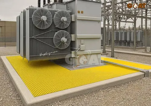 Lắp đặt sàn composite FRP ở trạm biến áp
