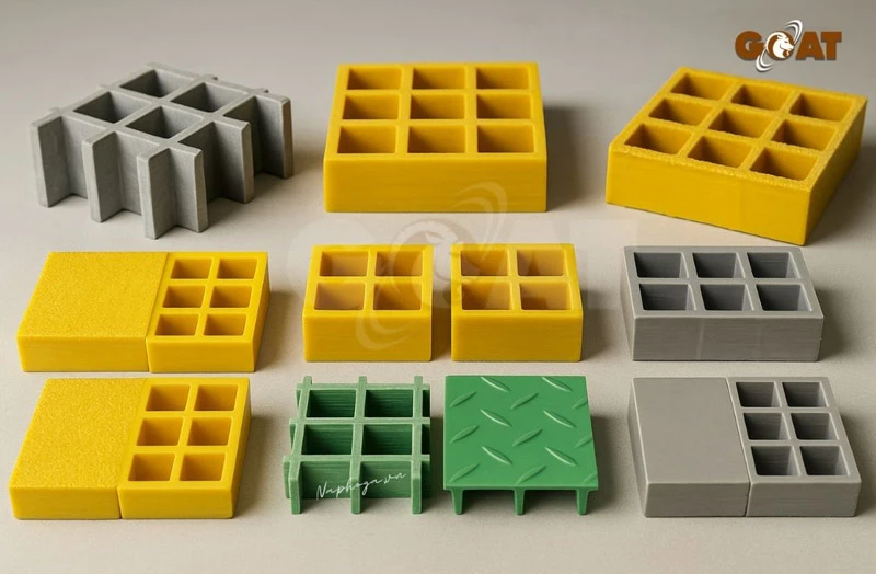 Thiết kế ô vuông của tấm FRP rất đa dạng